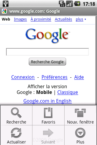 Changement User Agent Android