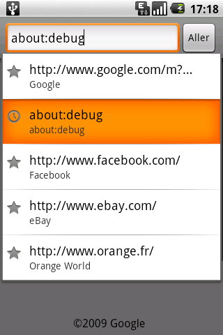 Changement User Agent Android